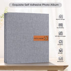Popotop Large Photo Album Self Adhesive 4x6 5x7 8x10 Scrapbook Album DIY Picture Book,Gifts for Mom,Family Baby and Wedding,with Metal Pen and Plastic Board