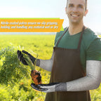 Evridwear Long Gardening Gloves for Women & Men, ANSI A4 Cut Resistant Sleeves with Nitrile Grip Palm, Machine Washable Forearm Protection for Rose Pruning, Cactus Spines & Bramble