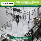 Freshware Food Storage Containers with Lids 8 oz [50 Set] Deli Containers