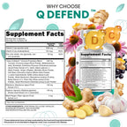 Q Defend Quercetin Supplement with Zinc Vitamin C Vitamin D Elderberry Turmeric Black Pepper Garlic Ginger Sea Moss Lysine Stinging Nettle Reishi Mushroom Immune Support 60 Capsules by Clean Nutra