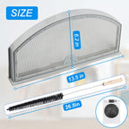 Upgraded WE03X23881 Dryer Lint Screen Filter Replacement for GE Dryer, GTD65EBSJ3WS GTD33EASK0WW GTD42EASJ2WW GTD42GASJ2WW GTD45EASJ2WS PS11763056 Stainless Steel Metal Screen with Cleaner Kit Brush