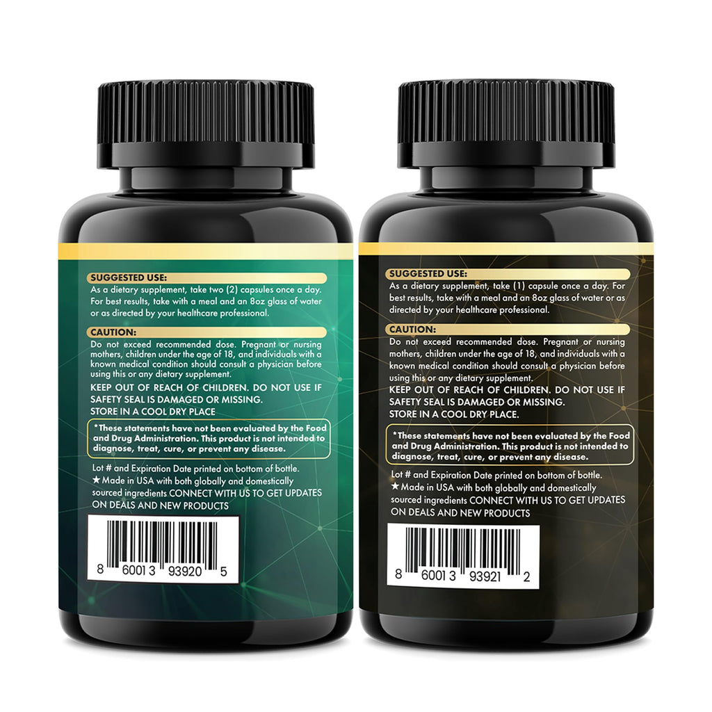 Shilajit & Sea Moss Bundle, Black Seed Oil & Ashwagandha, Vitality, 2 Pack