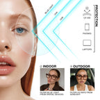 livho Oversized Blue Light Blocking Glasses for Woman - Rectangle Fashion Glasses for Computer, Chic Preppy Frame