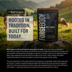FORGEBODY® Beef Organ Complex Capsules [3 MONTHS] - 100% Grass Fed Beef Organ Supplement with Blend of Liver, Heart, Bone Marrow, Pancreas & Testicles - Supports Body Health & Brain Function (NON-GMO)