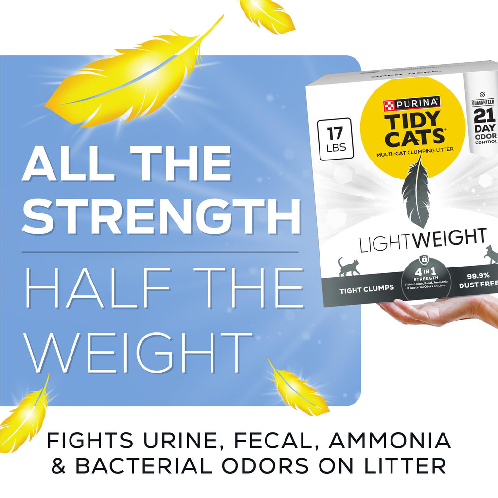 Purina Tidy Cats LightWeight 4-in-1 Strength Cat Litter, 17 lb