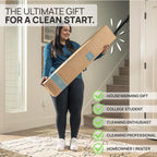 Ultimate Microfiber Cleaning Kit - Dry & Wet Mop for Hardwood, Tile, Vinyl Floors | 12Pack Microfiber Cloths | High Duster | Glass Cleaning Cloths | Reusable Mop Pads | Long Telescopic Handle