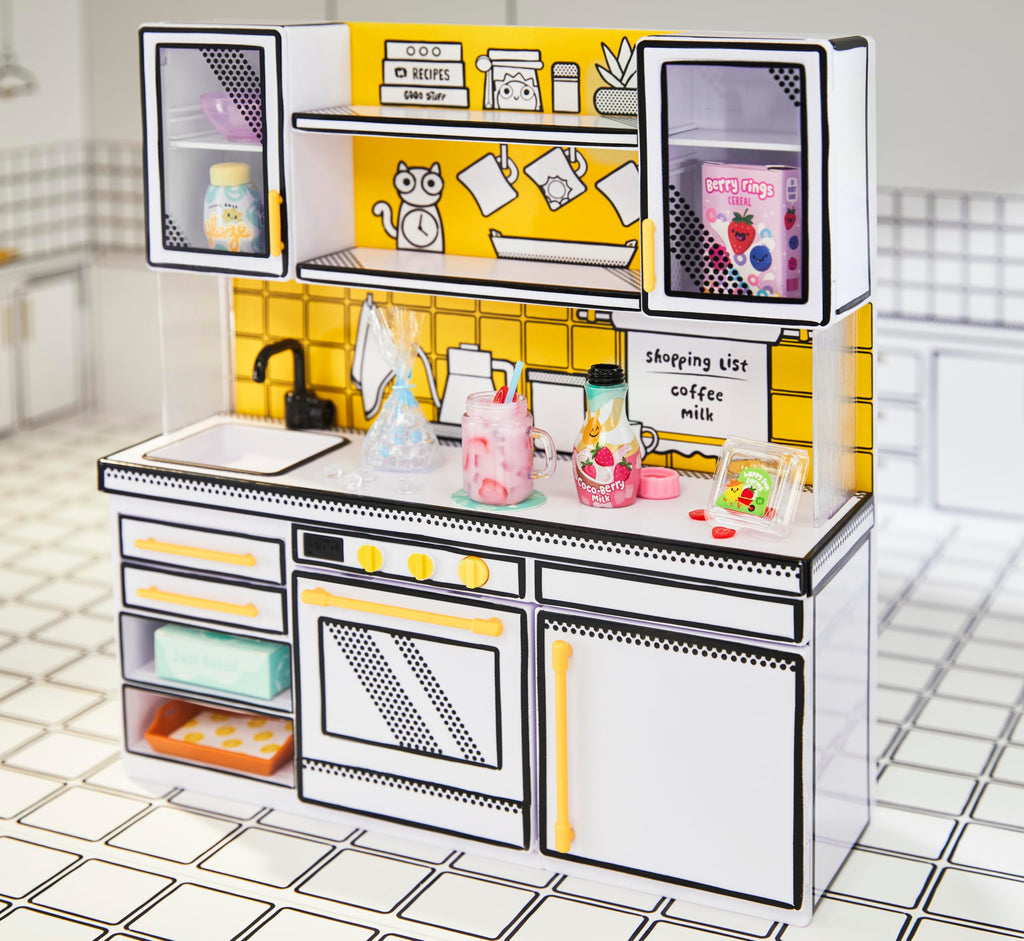 MGA's Miniverse Make It Mini Kitchen, Kitchen Playset, w/UV Light, Collectibles, DIY, Resin Play, Exclusive, Mystery Recipe, Mini Oven Mitts, NOT Edible, 8+