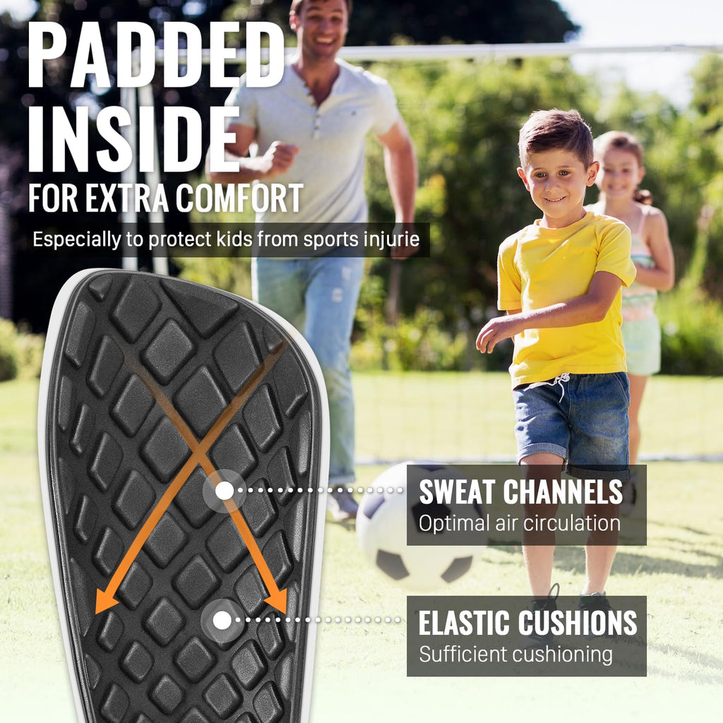 Soccer Shin Guards for Kids incl. Sleeves with Optimized Insert Pocket