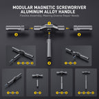 42 in1 Magnetic Screwdriver Set Precision Multi Bit Ratchet T Handle Repair Kit for Electronics, Phone, Laptop, Watch, Eyeglasses – Portable Tool Set for Home & DIY(Light Grey)