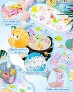 FIVEIZERO 100PCS Luminous Mini Resin Terrestrial Animals Bulk - 20 Styles Glow in The Dark Plastic Tiny Land Animal Figures for Dollhouse, Fairy Garden, Aquarium, Party Favors & DIY Craft Decor