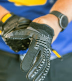 Mechanix Wear M-Pact Impact Resistant Work Gloves - Durable Safety Gloves for Men - Touchscreen Capable - Machine Washable - Breathable - Large - Black