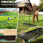 36X12 Lawn Leveling Rake,Lawn Leveler with 78" Long Handle