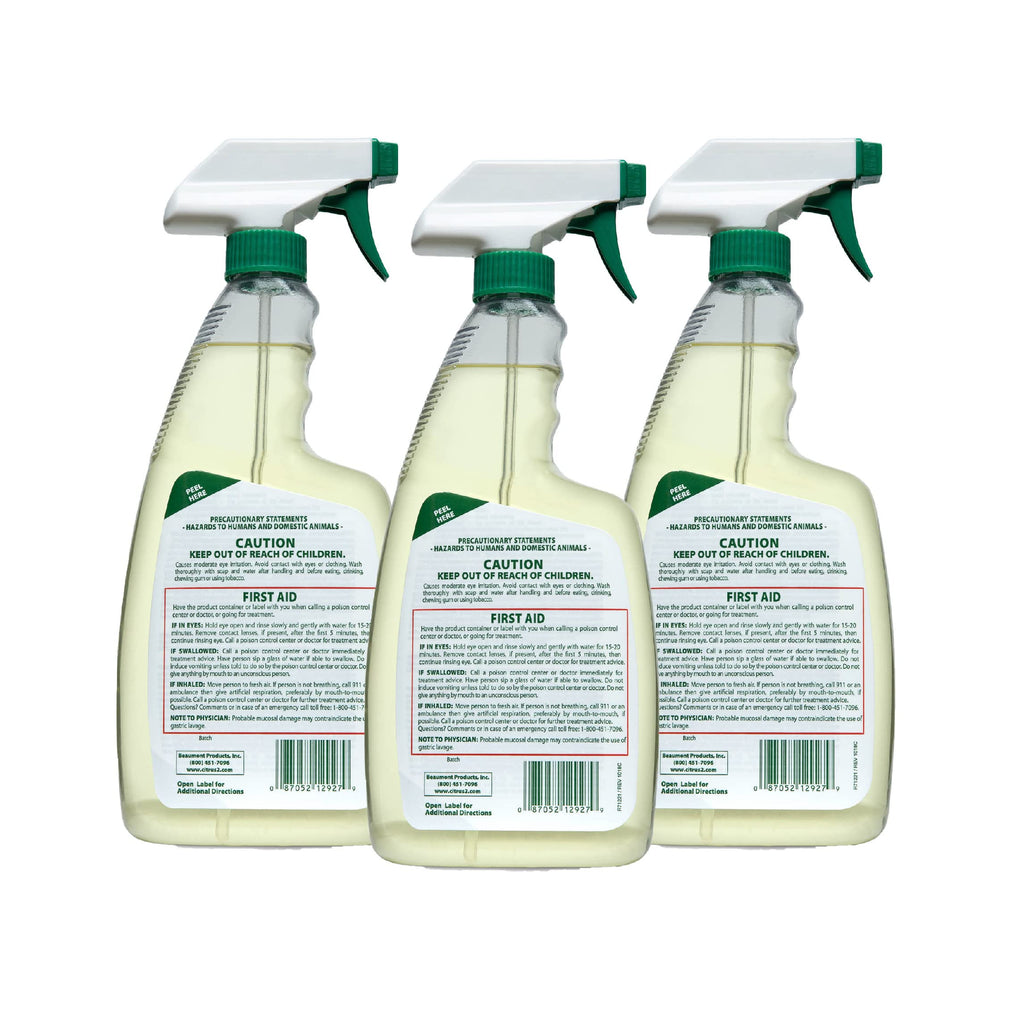 Citrus II Hospital Germicidal Deodorizing Cleaner - Fresh Citrus Scent - Disinfecting Spray Cleaner - 22 Fl Oz - Pack of 3