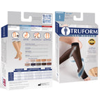 Truform Sheer Compression Stockings, 15-20 mmHg, Women's Knee High Length, Open Toe, 20 Denier, Navy, 2X-Large