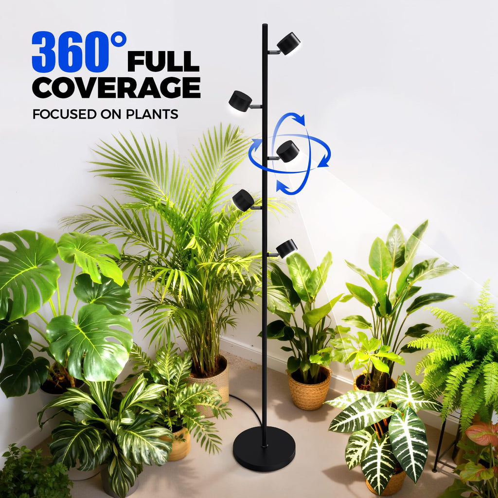 Barrina T1X5 Standing Grow Light for Indoor Plant, 6FT 50W 5000K, High PPFD