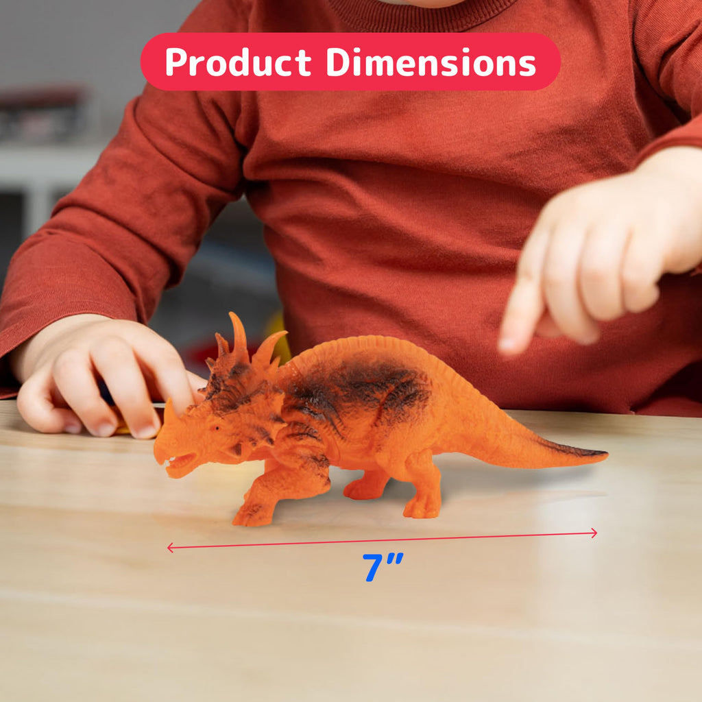 PREXTEX Dinosaur Toys for Kids 3-5 - 12 Dinosaur Figurines and Dino Book for Kids with Sound - Realistic Toy Dinosaurs Figures - Dino Toys with Sound Books