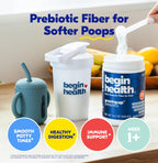 Begin Health Growing Up® Prebiotics for Kids 84-Packs | Prebiotic Soluble Powder Stool Softeners & Digestive Gut Health Supplement | Ideal to Mix with Kids Daily Beverages and Soft Foods - Unflavored
