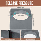 HOMBYS Adjustable Size BBL Pillow After Surgery for Sleeping,High Density Foam Butt Pillow,Brazilian Butt Lift Pillow Post Surgery Recovery for Sleeping,BBL Chair with Hole (Dark Grey)