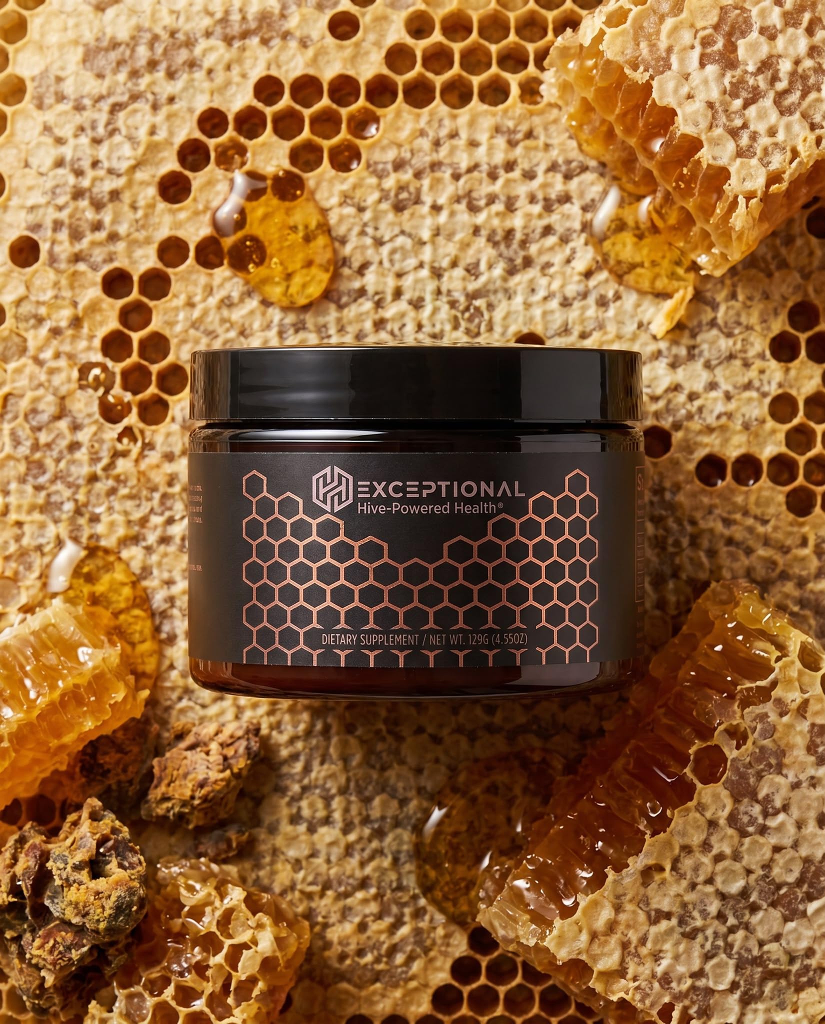 Bee hive Supplement with Bee Pollen, Propolis and Royal Jelly Powder | Beekeeper Sourced Power Blend Designed for Daily Wellness, Vitality, Natural Energy & Immune Support.