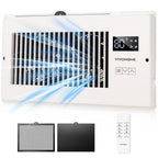 VIVOHOME Quiet Register Booster Fan with Opening 6" x 10" - Smart Thermostat, 10-Speed Control, Removable Dust-proof Mesh & Register Blocker, White