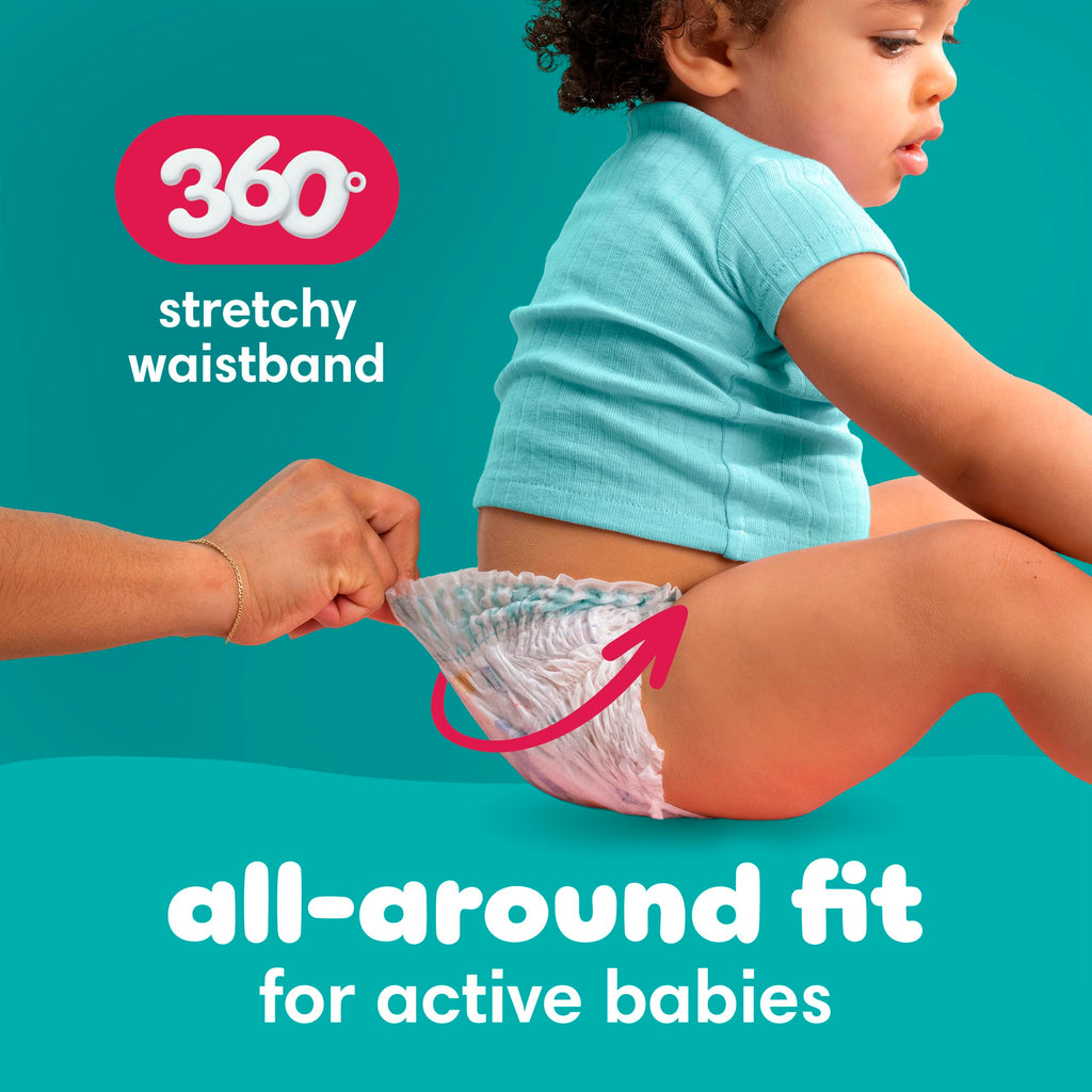 Pampers Diapers - Cruisers 360 - Size 7, 88 Count, up to 100% Leakproof Pull-On Diaper for Active Babies