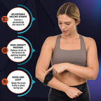 PhysFlex 2-Pack Elbow Brace for Men & Women, Adjustable Tennis & Golfer's Elbow Support Strap for Tendonitis Pain Relief - Compression Pad for Arm, Forearm, Tendon Pain Relief (Blue)