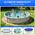 REGMICS 15FT Round Pool Liner Pad for Above Ground Pools, 165 GSM Thickened Puncture-Resistant Under Mat (16FT Actual), Heavy-Duty Underlayment with Metal Grommets