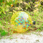 VCUTEKA Gazing Ball, Glass Gazing Balls Garden Globe Decor 10" Yellow