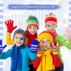 Copkim 300 Pcs Adhesive Eye Patches for Kids Boys 20 Styles Breathable Boy Eye Patch Bulk Light Blocking Cotton Adhesive Bandages for Toddler Boys, 3 x 2 Inch