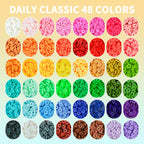 Friendship Bracelet Kit, 14,000pcs 48 Colors Clay Beads for Jewelry Making