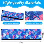Junkin 4 Feet Pool Handrail Cover Tropical Flamingo Hook and Loop Inground Swimming Pools Hand Rail Ladder Handles Cover Safety Anti-Slip Cool Touch Heat Resistant Rail Grip Handles Sleeve Blue Grip