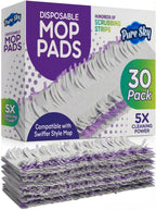 30 Pack Power Mop Refills, Pads for Swiffer PowerMop – Upgraded Design with Full Width, Improved Absorbent Layer, 5X Cleaning – Heavy Duty Replacement Compatible with Swiffer Power Mop Pads, Bulk Pack