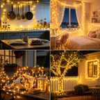 2 Pack Fairy String Lights Plug in Twinkle Lights with Remote for Bedroom