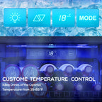 Manastin Beverage Refrigerator Cooler-70 Cans Mini Fridge Freestanding Cooler with Glass Door, Adjustable Shelves & Digital Temperature Display for Soda, Wine or Beer (Black, 1.77 Cu.Ft)