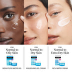 Neutrogena Hydro Boost Water Cream, 72 Hr Hydration for Normal/Extra Dry Skin, Fragrance Free, Face Moisturizer with Hyaluronic Acid, 1.7 oz. & Trial Size Hydro Boost Hydrating Gel Cleanser, 0.5 fl oz