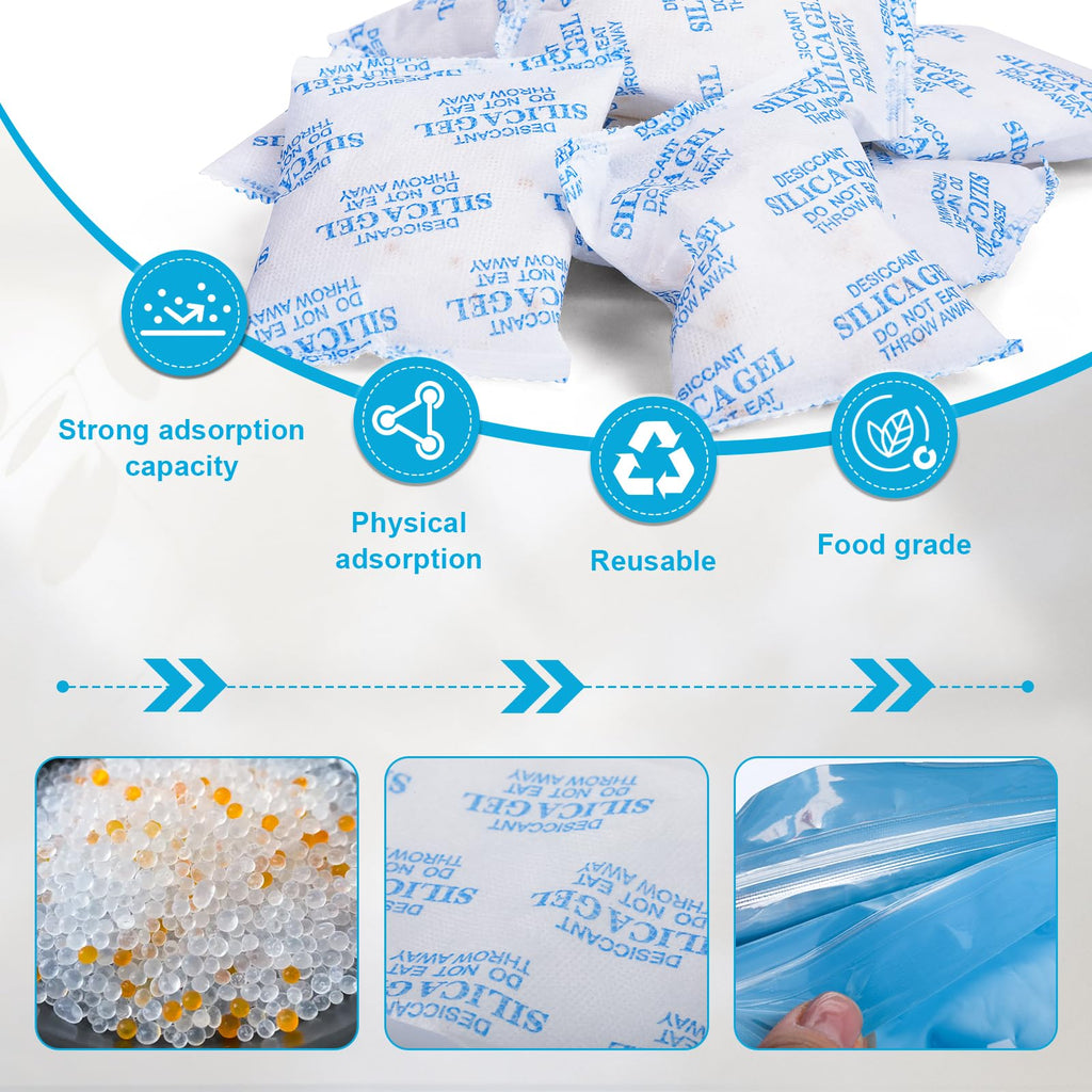VOISEN 20 Gram 100 Pcs Color-Indicating Silica Gel Packets