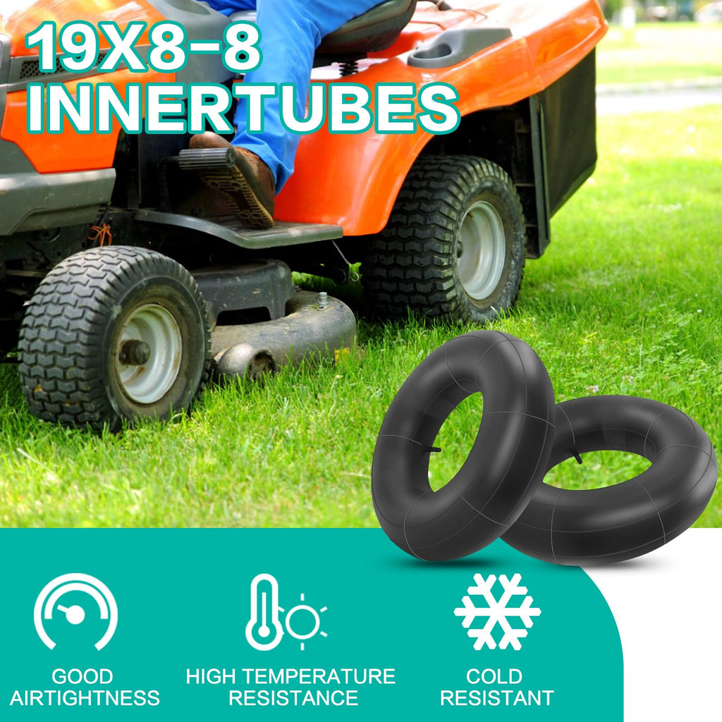 18x8.50-8 18x9.50-8 Lawn Mowers Tubes with TR13 Straight Valve Stem,Heavy Duty Replacement Inner Tubes for Garden Trailer Tractor Golf Cart