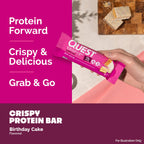 Quest Nutrition Crispy Birthday Cake Protein Bar, 17g Protein, 1g Sugar, 2g Net Carbs, Gluten Free Protein Snack, Keto Friendly, 4 Count