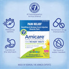 Boiron Arnicare Tablets for Pain Relief from Muscle Pain, Joint Soreness, Swelling from Injury or Bruises - 120 Count