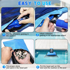 Weallere Animal Saving Escape Ramp,Animal Saver for Swimming Pool Critter, Rescue for Toads, Lizards, Ducks, Snakes, Chipmunk, Mice, Blue 2pcs