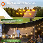 addlon 106FT(100+6) Solar String Lights with Remote, 54 Shatterproof G40 Bulbs, Commercial Grade Solar Powered Outdoor Light, Dimmable Waterproof Solar Lighting Outdoor for Garden Backyard Party Decor