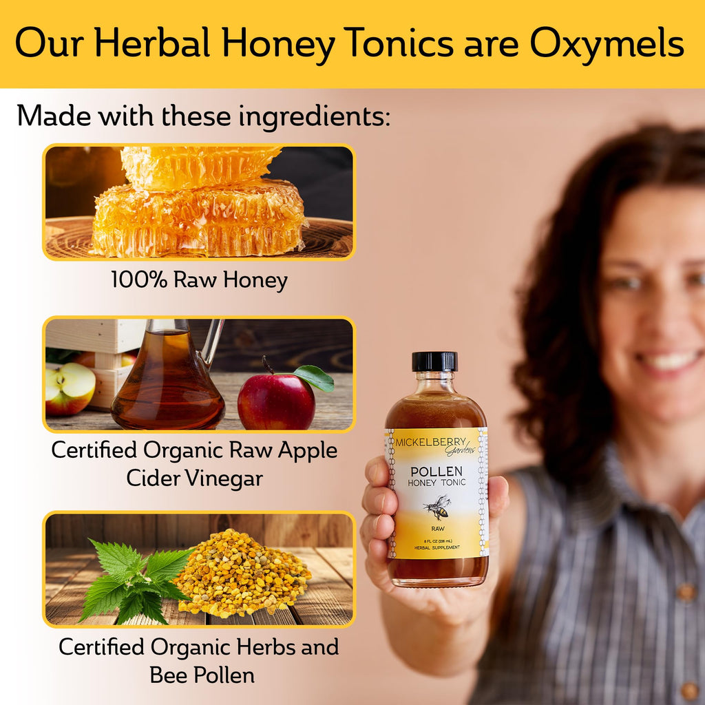 Mickelberry Gardens Pollen Honey Tonic 4oz 2 Pack Respiratory Support