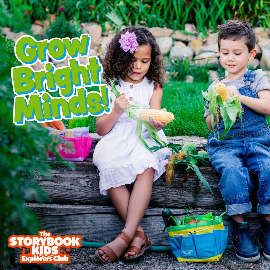 Pink Kids Gardening Tools - Includes Sturdy Tote Bag, Watering Can, Gloves, Shovels, Garden Stakes, and a Delightful Children's Book How to Garden Tale - Kids Garden Tool Set for Toddler Age on up.