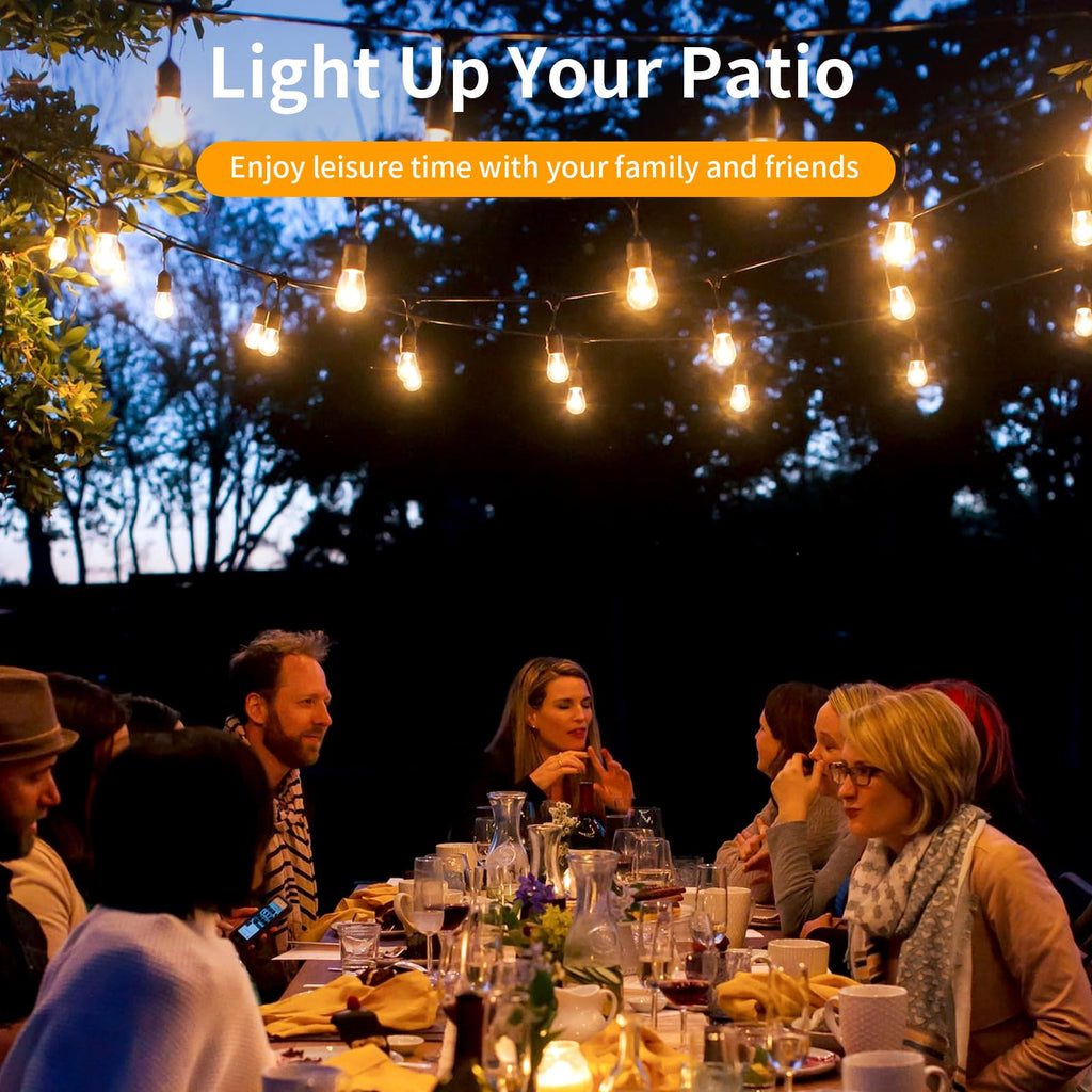 Sdduenled 24Pack S14 Shatterproof LED Bulbs, E26 Screw Base Replacement for Outdoor String Lights - 1W Dimmable (Equal to 11W) 2700K Warm White, Weatherproof Patio Decor 120V
