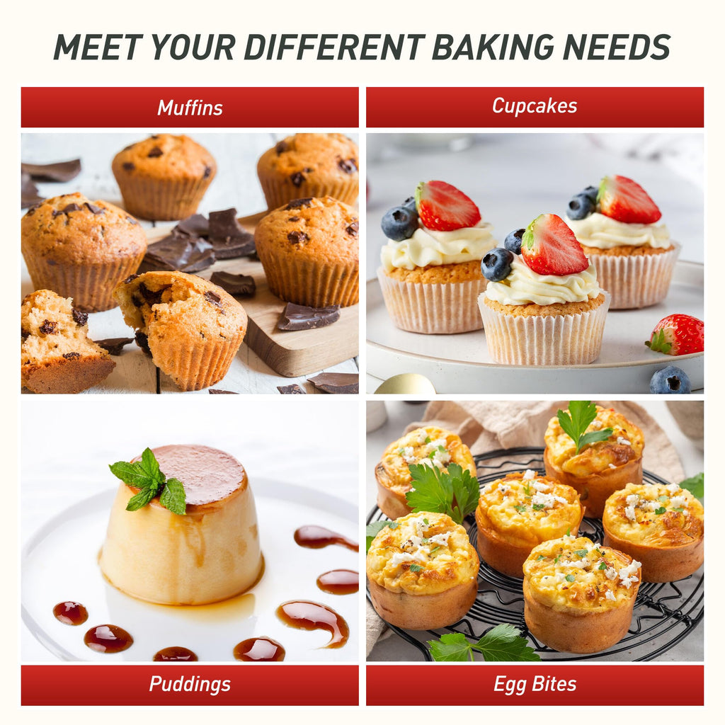 2 Packs 24 Cups Silicone Muffin Pan for Baking with Metal Reinforced Frame Mini Size Cupcake Pan Tray Chocolate Egg Pizza Bites Oven Cookie Mold Muffin Tin Tart Pans Sheet Set Small