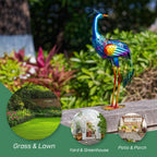 dreamskip Metal Peacock Garden Decor Outdoor Statue, Peacock Yard Art Sculptures Outside Decoration for Home Patio Lawn Backyard, Gift for Women Moms Grandma