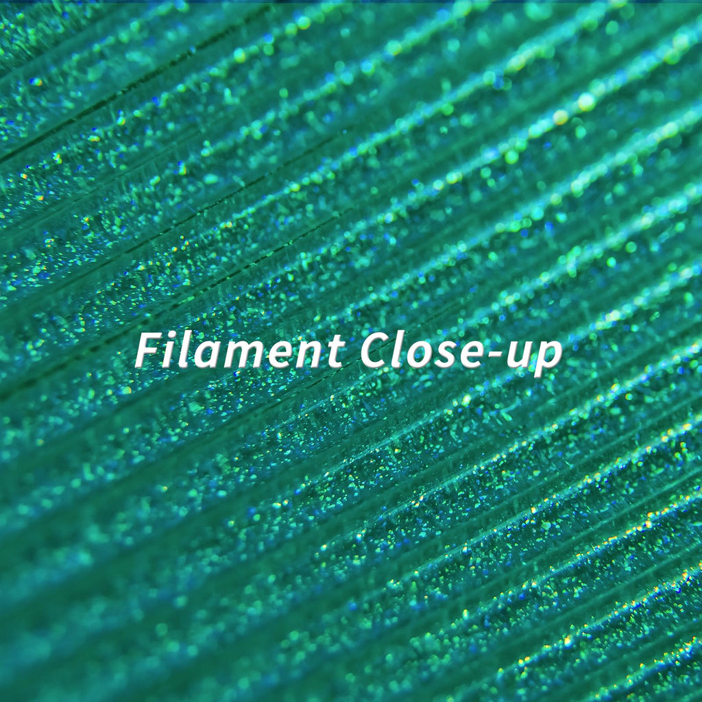 ZIRO PLA Filament 1.75mm, Iridescent PLA Series, Sparkle Glitter with Colorful Base, Twinkling 3D Printing Material,1kg Spool, Dimensional Accuracy +/-0.03mm, Fit Most FDM 3D Printers, Lake Green