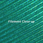 ZIRO PLA Filament 1.75mm, Iridescent PLA Series, Sparkle Glitter with Colorful Base, Twinkling 3D Printing Material,1kg Spool, Dimensional Accuracy +/-0.03mm, Fit Most FDM 3D Printers, Lake Green