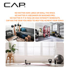 CAP 1/2" Thick Yoga Mat, Exercise & Workout Mat with Strap, Black
