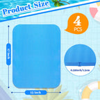 Verdanzia 4PCS Pool Seats for Edge of Pool, 17x13 Inch Eva Foam Pool Cushions for Side of Pool, Anti Slip Poolside Seating Mat, Multifunction Poolside Accessories for Summer Outdoor Beach (4, Blue)